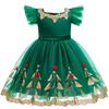Cross-border Christmas Party Dress Girls Princess Dress Green Dress Children's Clothing Evening Dress BB49