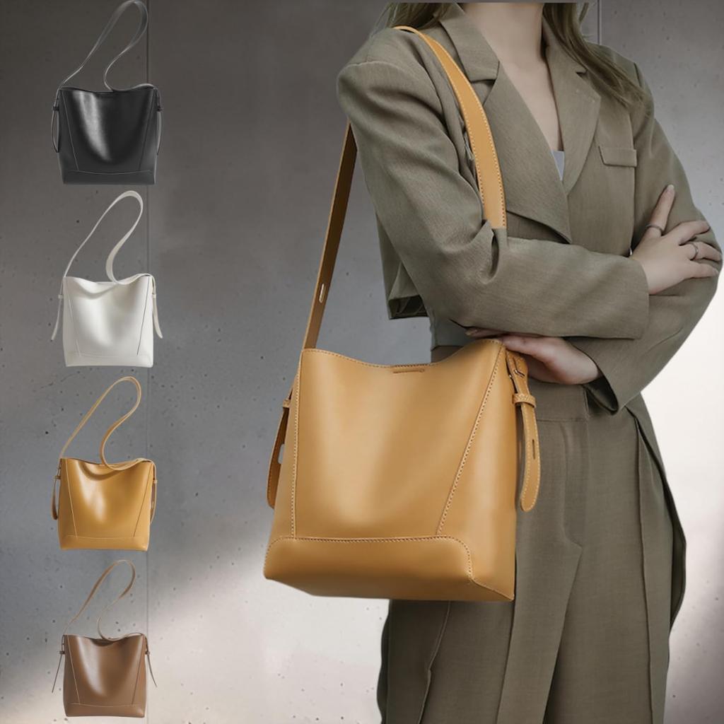 Welltude Women's Shoulder Bag, Tote Bag, Crossbody Bag, Bucket Bag, Commuter Bag (Black)