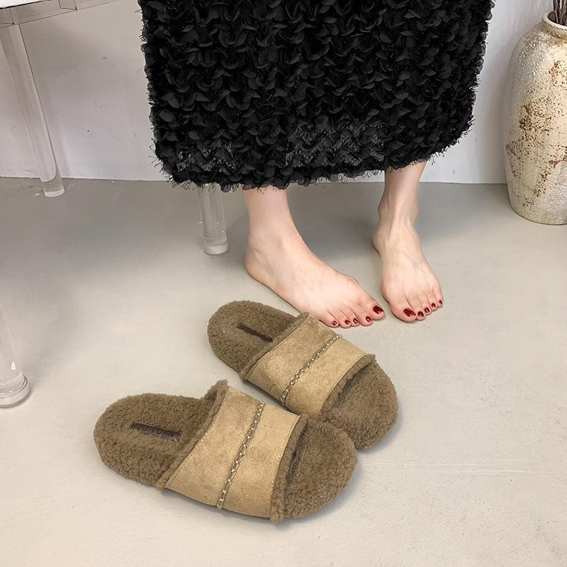 

Niche Mao Mao slippers women s wear 2025 retro muffin ugly cute fashion comfortable flat-bottomed slippers lazy one-word drag 35