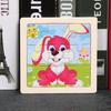11x11cm Baby Montessori Toys Wooden Puzzle Cartoon Animal Fruit Vehicle 3d Puzzle Game Educational Jigsaw Toys For Children