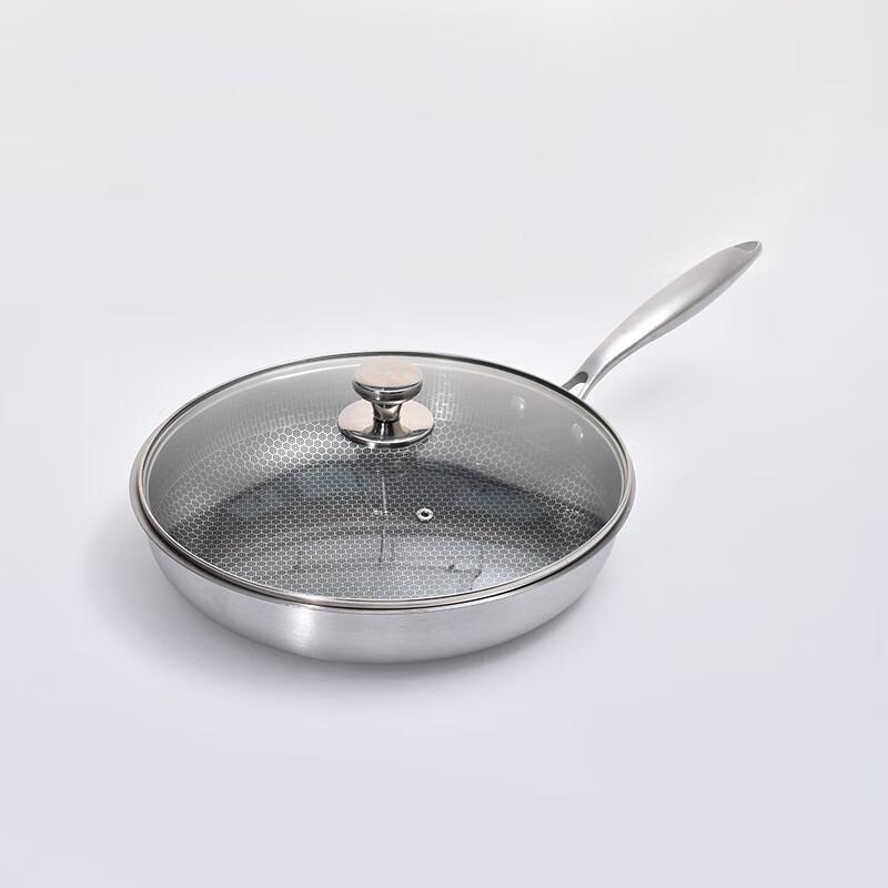 San Jiaolong Shengmeier 30cm Healthy Non-Stick Stainless Steel Frying Pan