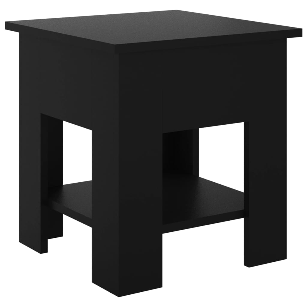 Coffee Table Black 40 X 40 X 42 Cm Engineered Wood
