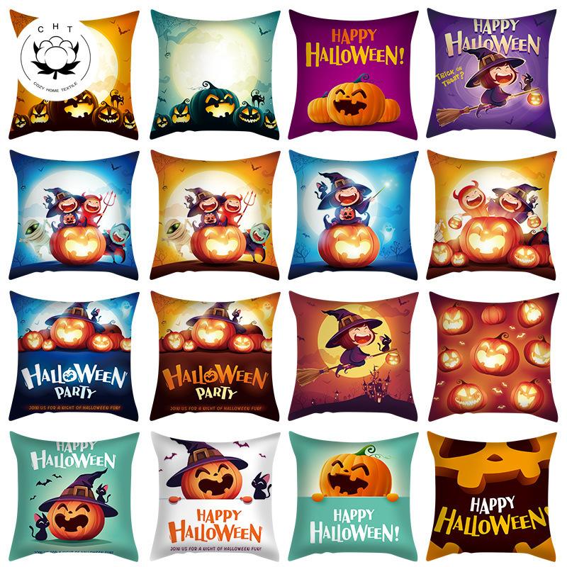 

Наволочка с принтом Хэллоуина для дома, гостиной, дивана, украшения спальни, наволочка, автомобильный комплект, наволочка