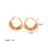 Stainless Steel Reticulate Hoop Earrings for Women Simple Fashion Party Earring Zircon Gifts