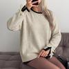 European 2026 Autumn/Winter Color Block Bow Cuff Sweater for Women