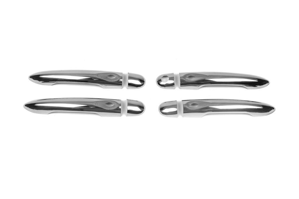 Handle Pads (4 Pcs., Stainless Steel) Without Chip, OmsaLine - Italian Stainless Steel for Renault Scenic/Grand 2009-2016