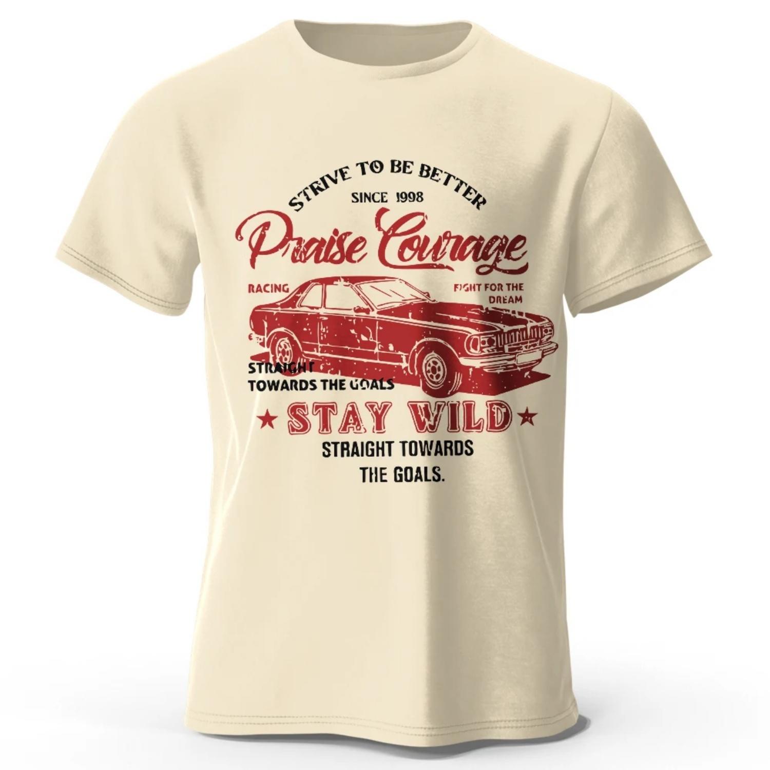 

S-5XL Men s Old Car Printed T-Shirt 100% Cotton Oversized Vintage Old School Graphic Tees For Men Women Summer Tops S разноцветный