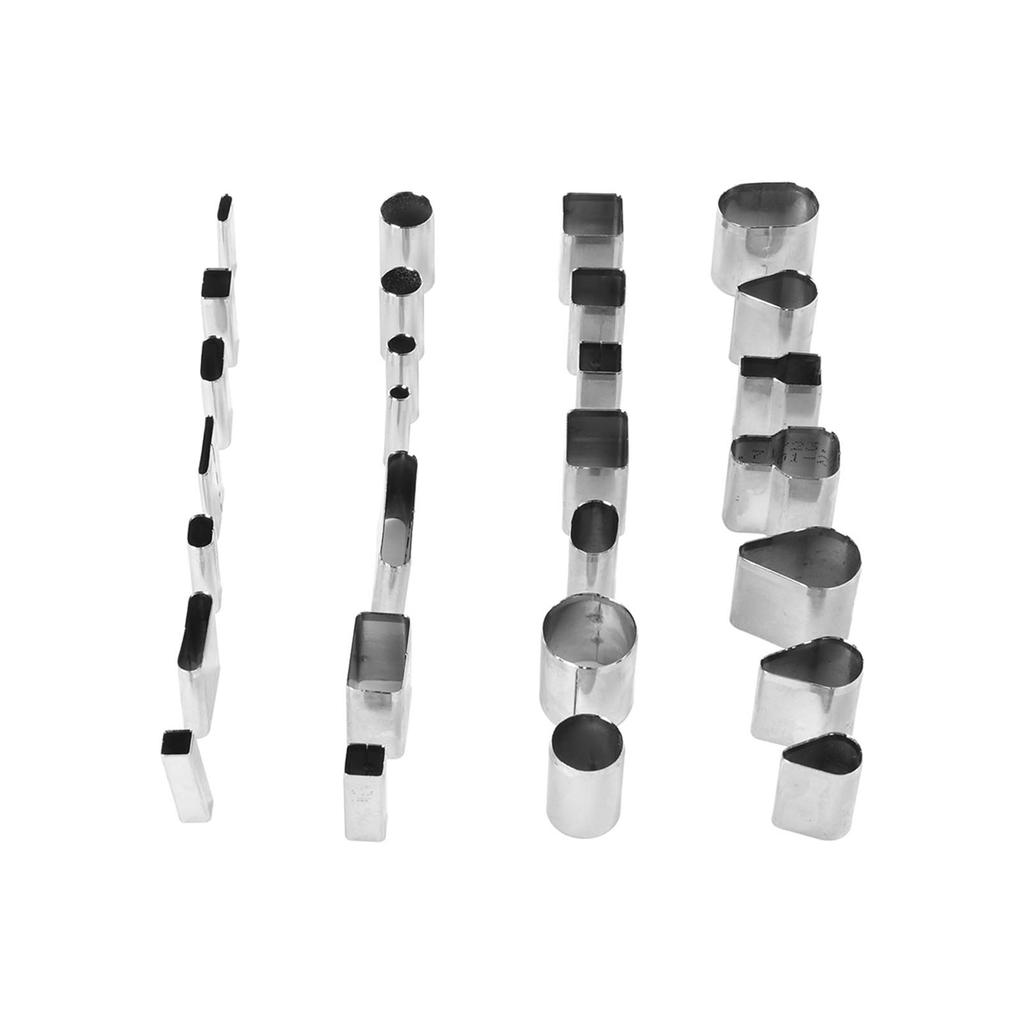 28 Shape Style Hollow Punch Cutter Set Rectangular High Carbon Steel Leather Die Cutter Leather