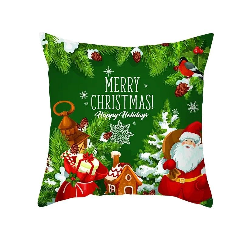 

Рождественские наволочки, автомобильные украшения, украшение для спальни, комнаты, Рождество, Новый год, украшение для дома, праздничные подарки 40x40cm