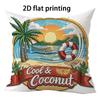 Summer seaside vacation style Doublesided Printed pillow cover Short plush Suitable living rooms bedrooms throw cushion cover