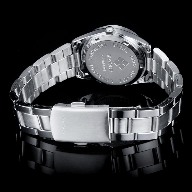 Fashion Wwoor Top Brand Ladies Full Steel Waterproof Quartz Silver Women Automatic Date Dress Watch Reloj Mujer Montre Femme