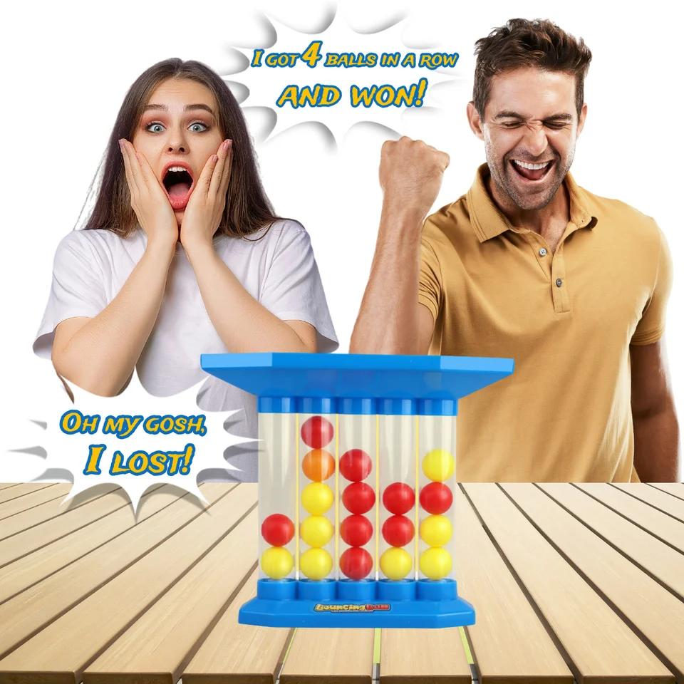 Exciting Bounce Ball Game for 2-4 Players Fun Tabletop Board Game Perfect for Kids Adults Family Gatherings Friends Party Games