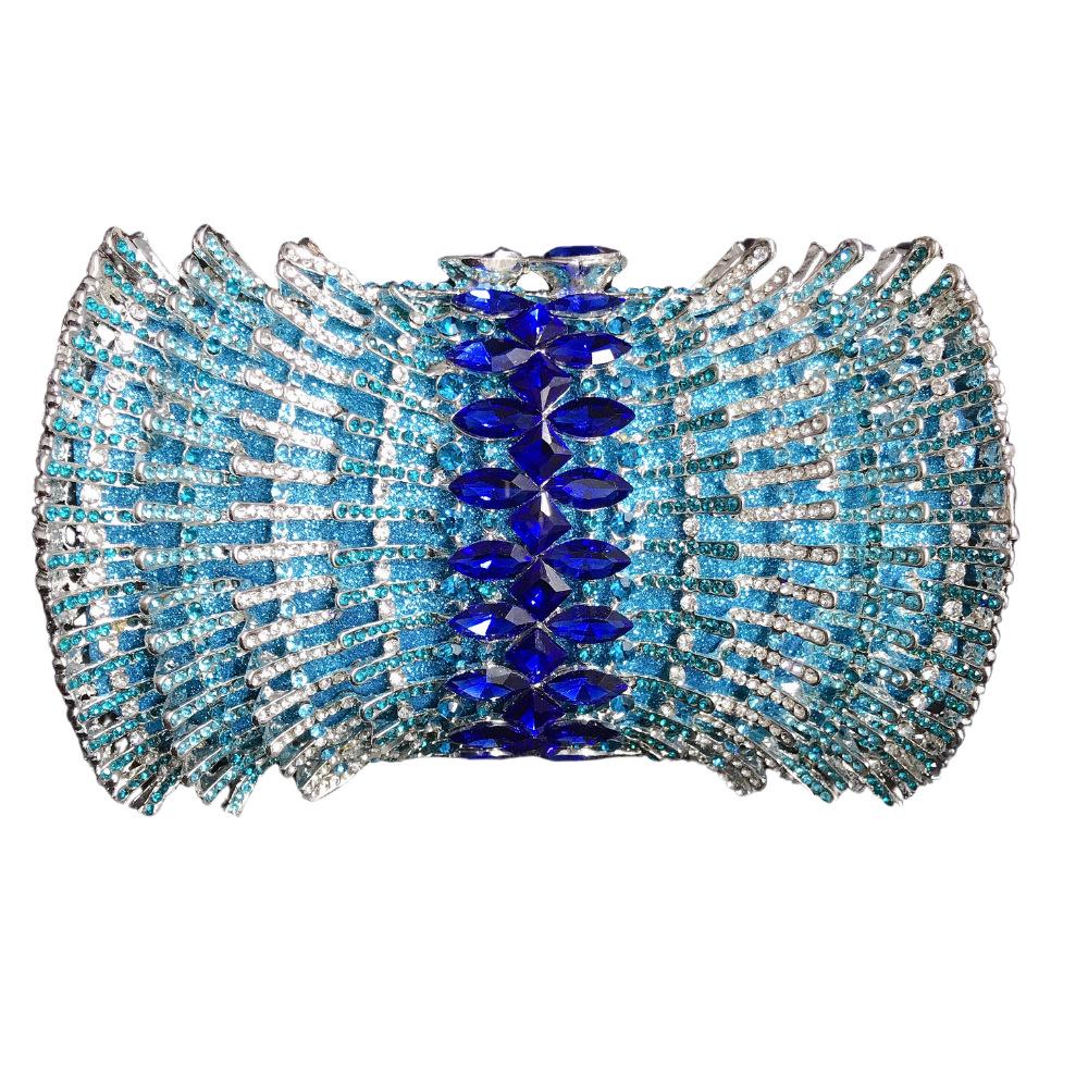 Crystal Rhinestone Evening Crossbody Bag – Alloy Electroplated