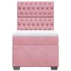 Maison Exclusive - Sommier à lattes de lit avec matelas Rose 90x190 cm Velours
