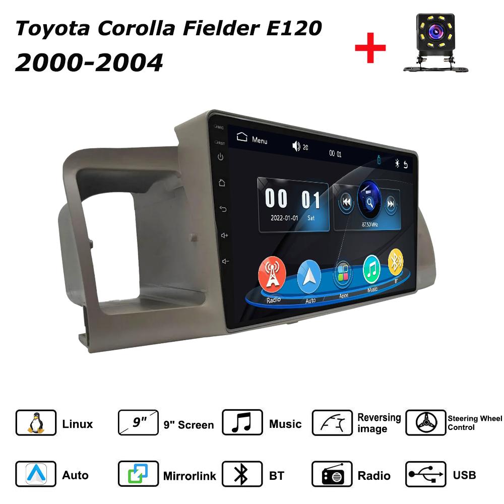 

Car Radio Multimedia MP5 Player Head Unit Stereo BT For Toyota Corolla Fielder E120 2000-2004