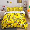 Carino Anatroccolo Giallo stampato Set Biancheria da Letto Regalo Squisito set di biancheria da letto a tre pezzi regalo per bambini e adulti
