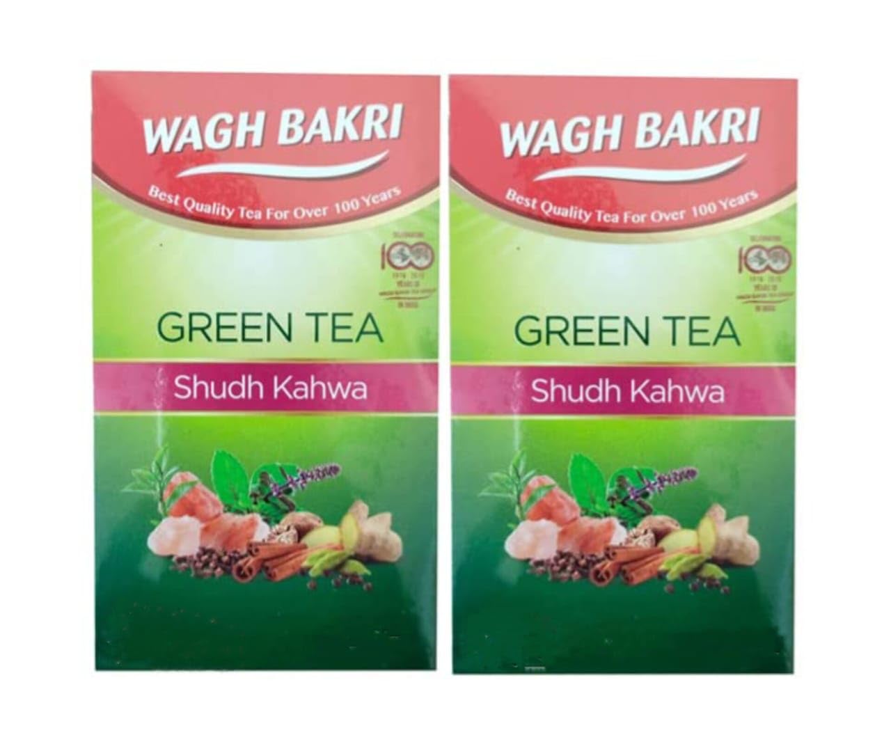 Wagh Bakri Green Tea Shudh Kahwa 25 Tea Bags | Pack Of 2