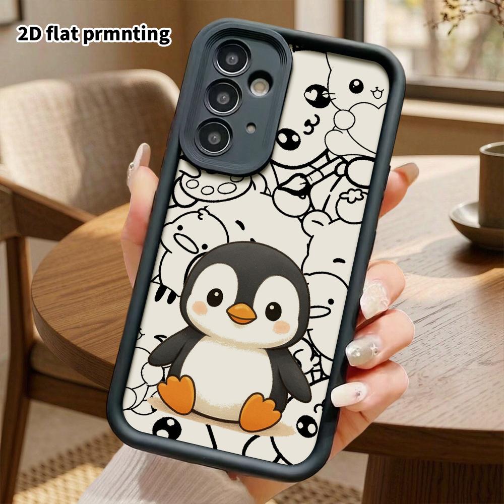Phone Case: 2D Flat, Suitable for Samsung Galaxy A34 A35 M05 M06 S20 S22 S21 FE Plus 5G Protective Case, Little Penguin Sitting, Perfect Holiday Gift 