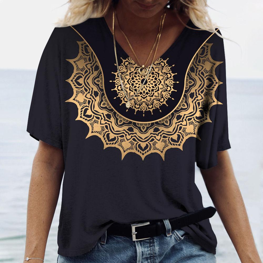 

Женская футболка с V-образным вырезом Модная футболка с принтом бабочек Летний топ с коротким рукавом Футболка Харадзюку Женская одежда Футболка 5XL