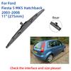 Für Ford Fiesta 5 MK5 Fließheck 2003-2008 Vorne Hinten Wischer Klingen Pinsel Cutter Zubehör J Haken 2003 2004 2005 2006 2007 2008