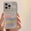 Zhitai Cartoon Silicone Phone Case for iPhone 13-15 Pro/Max with Card Holder
