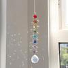 White Spinning Crystal Wind Chimes Sun Catcher 3 Spinning Rainbow Manufacturing Hanging Trim