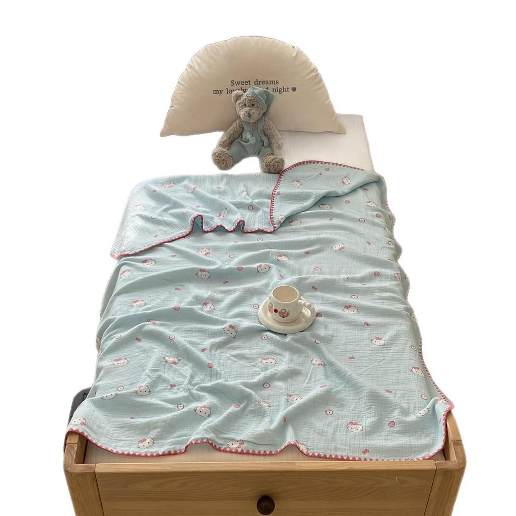 Class A Crinkled Gauze Cotton Children's Summer Quilt - Lightweight, Cooling, Machine Washable