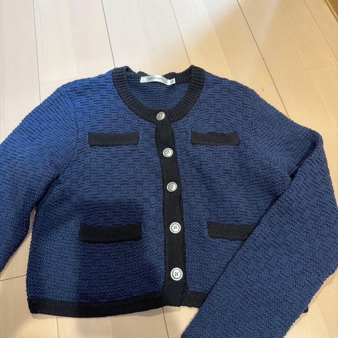 MOUSSY navy cardigan with buttons