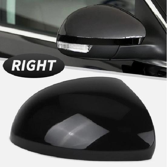 Door Wing Mirror Cover Cap Black Right Passenger Side For VW Tiguan 2010-2016