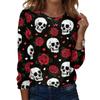 Women's Casual Long Sleeve Print Crewneck Top