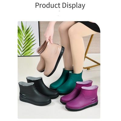 Scarpe da Pioggia Basse Antiscivolo e Impermeabili da Donna per Esterno Scarpe di Gomma