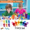 Colorful Rainbow Bear Counting Math Toy Set For Early Education