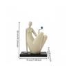 Abstract Sculpture Minimalist Statue Modern with Rectangular Base for Art Lovers,