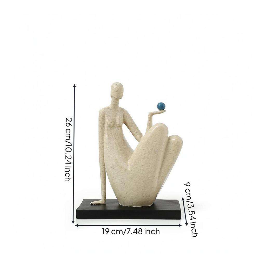 Abstract Sculpture Minimalist Statue Modern with Rectangular Base for Art Lovers,