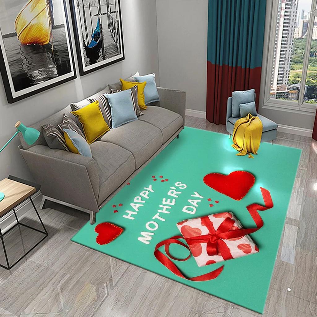 Mother's Day Carpet for Kitchen Bathroom Entrance Non-slip Carpet Living Room Bedroom Decor Rug Mother's Day Gift Festival Gifts
