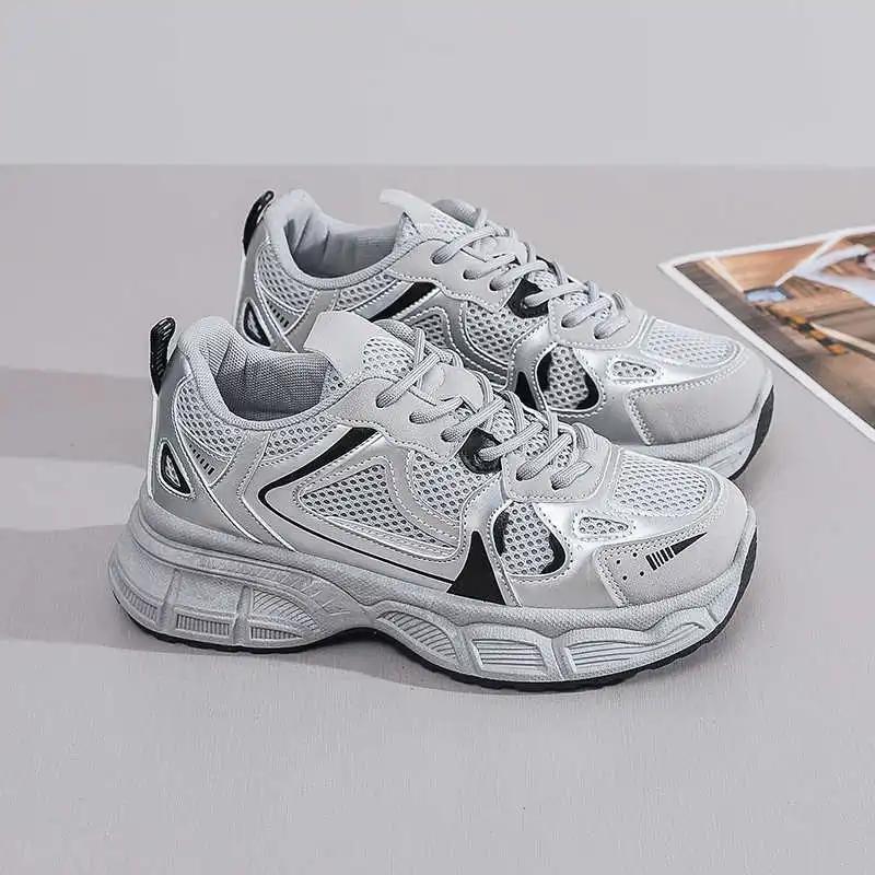 Playform Thick Heel Shoes Number 34 Casual Women's Summer Sneakers Shoes Tenys Sport Choes Tenisky Festival Novelties