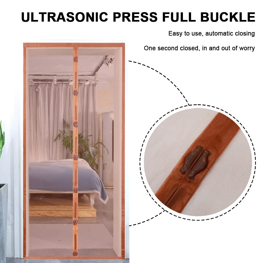 Magnetic Mosquito Door Curtain Summer Mesh Screen Self Closing Pet Friendly Nylon Net Proof Bedroom Living Room Easy To Maintain