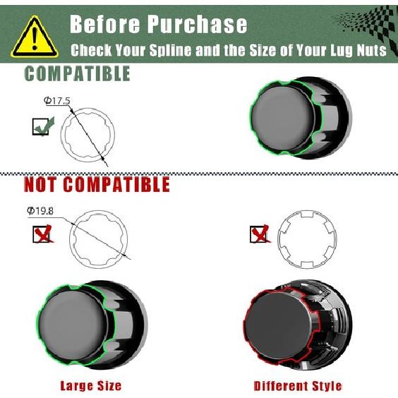 Small 6 Point Spline Lug Nut Socket, 1/2-Inch Drive Impact Square Tool – Easily