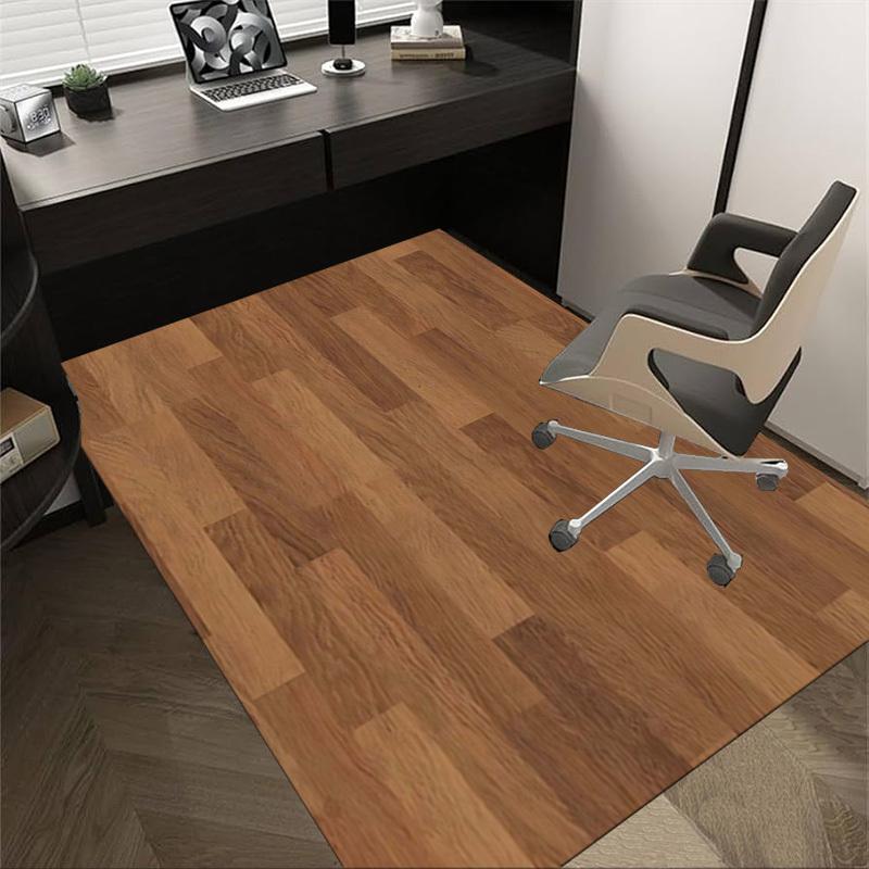 

1PC Wooden floor Non-Slip Floor Carpet Compatible for Office&Living Room&Bedroom&Dining room - Flat-Weave Machine-O400 60cm by 90cm