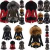 Luxuriously Warm Winter Womens Parka Outwear Military Hooded Coat With Fur Lining