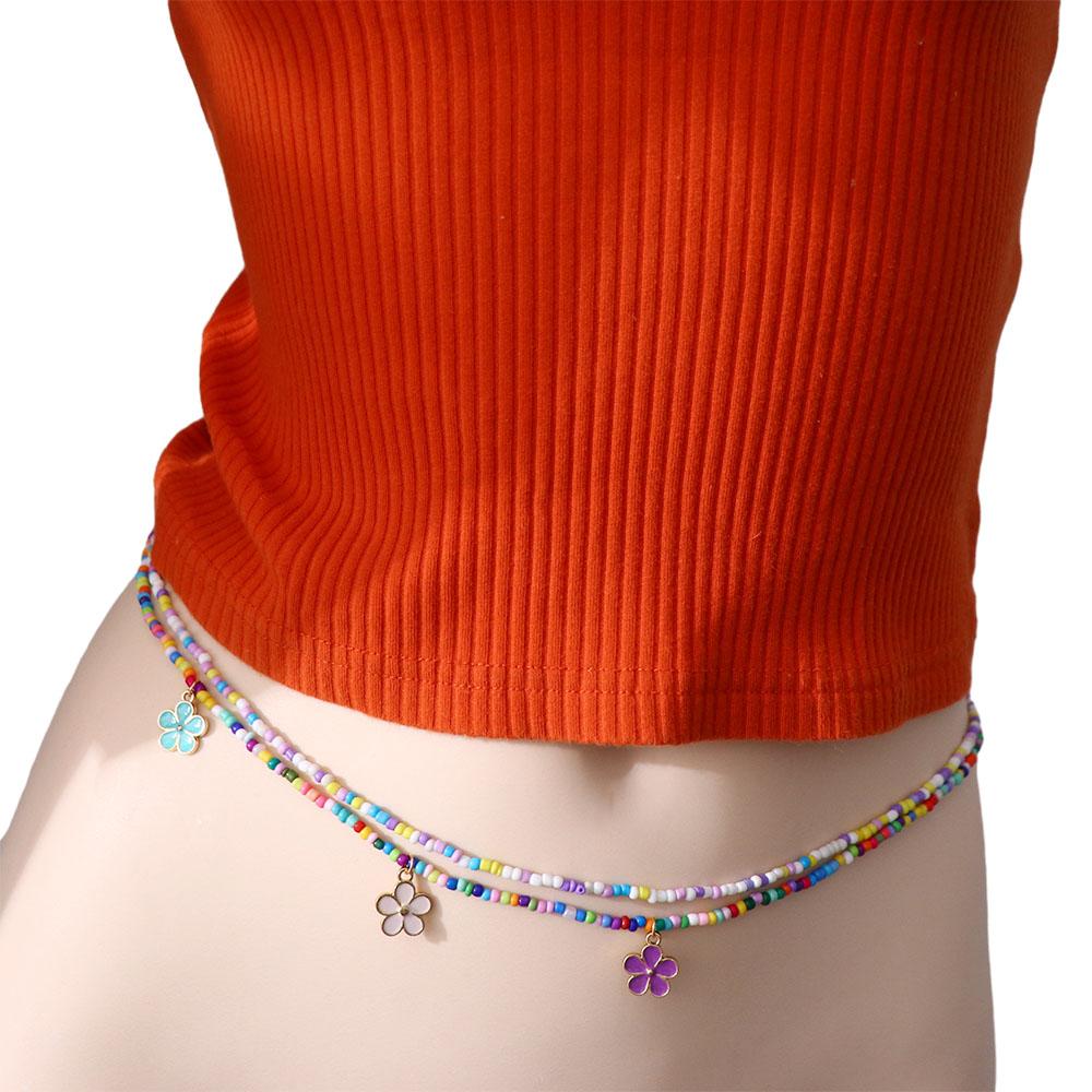 Chain Colorful Rice Bead Women Belly Chain Waist Jewelry Bikini Waist Link Bohemian Waist Chain