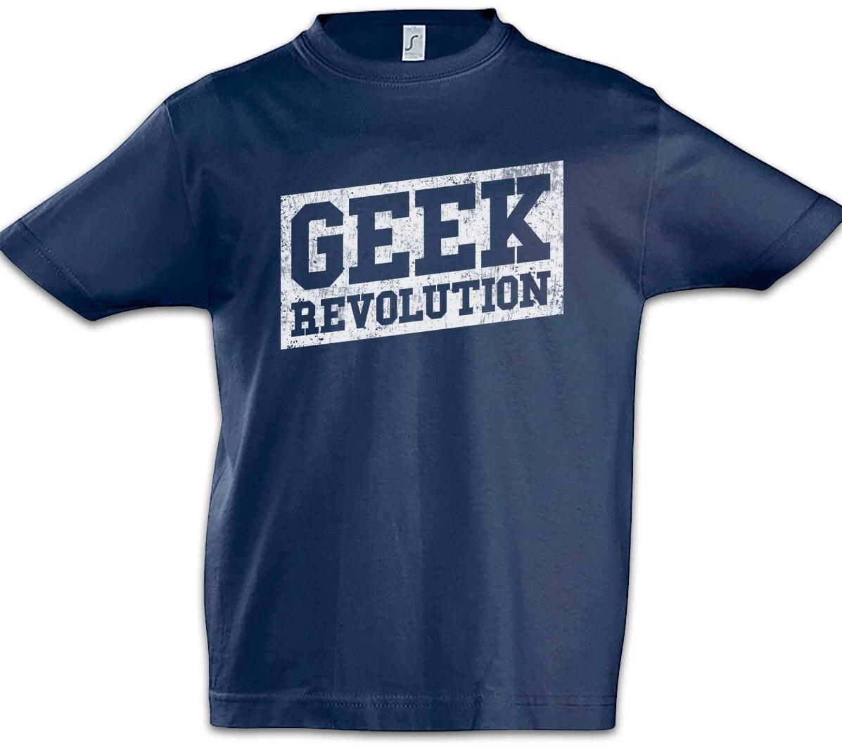 Geek Revolution Kids Boys kids boys T-Shirt Game Gamer Games Computer Admin Fun 100