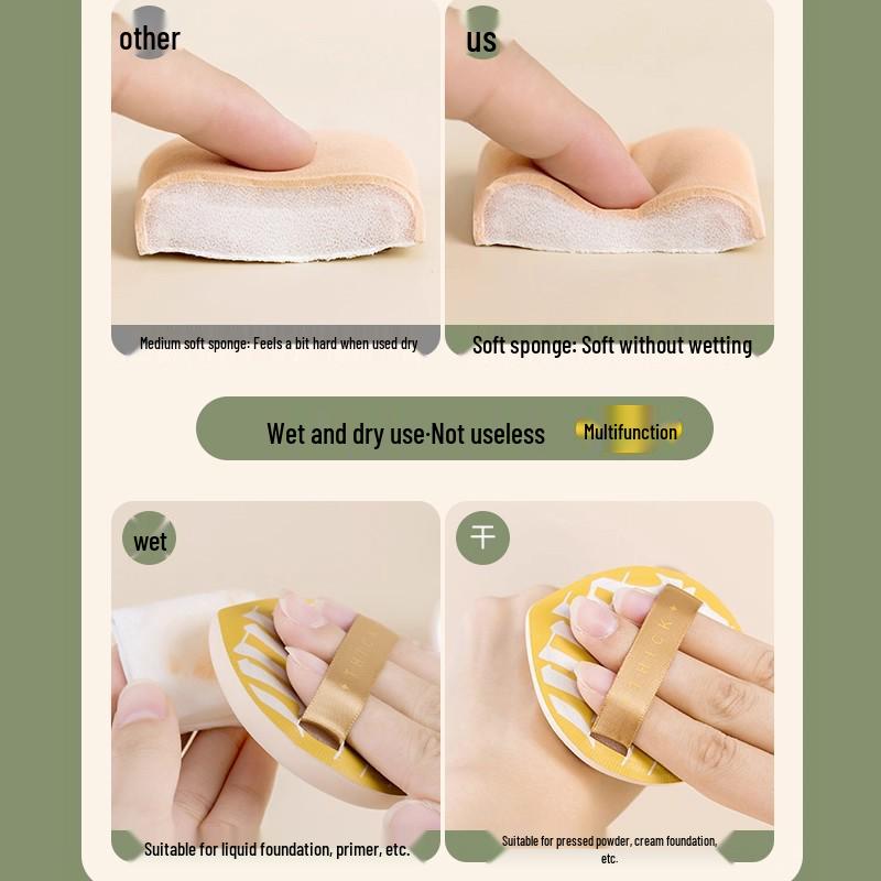 Dual-Use Beauty Puff: Cushion, Powder, Concealer, Wet/Dry Puff for Makeup Artists