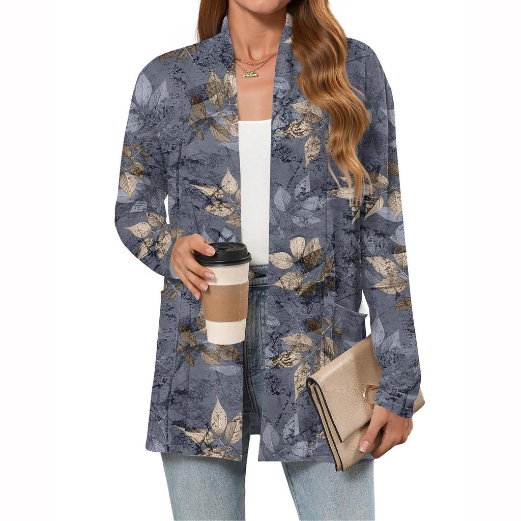 Women's Lightweight Cardigan Sweaters Open Front Long Sleeve Casual Loose Thin Cardigans With Pockets