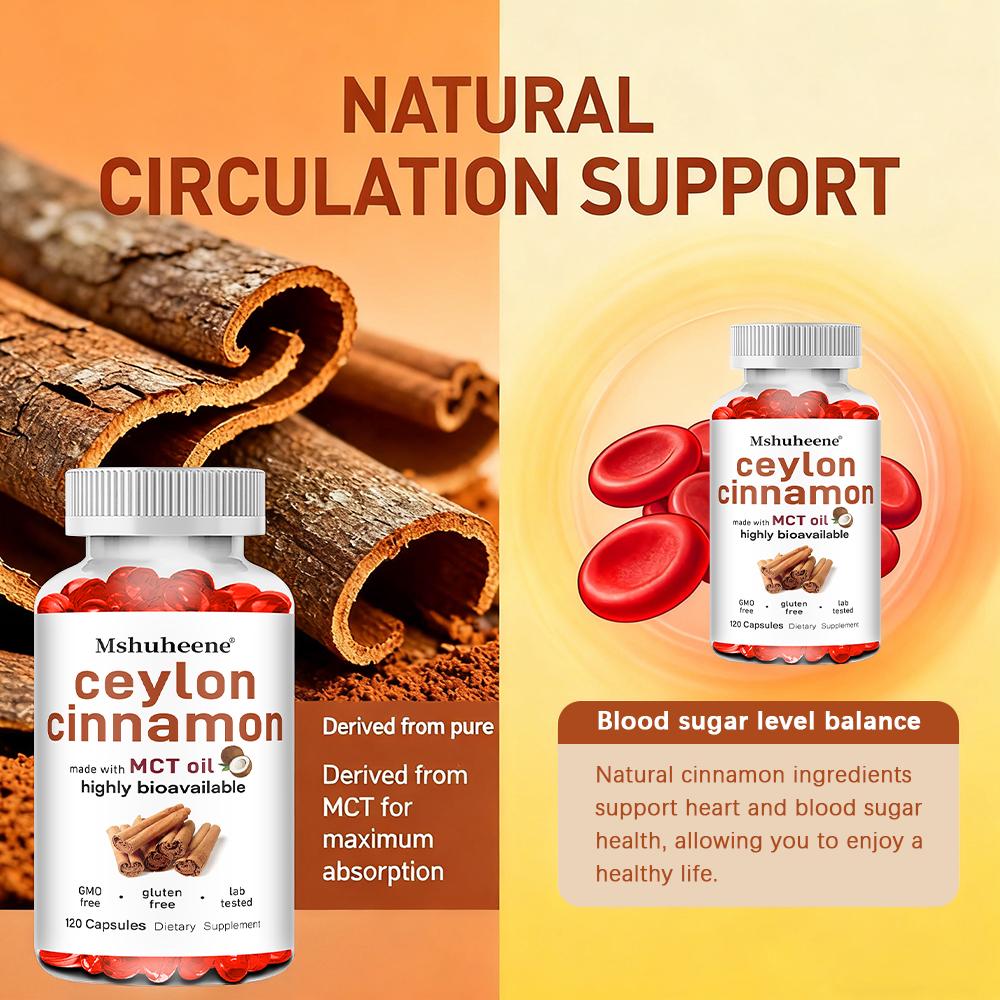 Ekstrakt z cynamonu cejlońskiego 600 mg Suplement diety, 120 kapsułek w butelce
