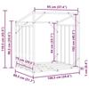VidaXL Firewood Rack and Rain Cover Galvanized Steel, Log Storage, Fireplace Log Holder, 4104938
