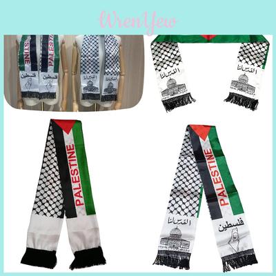 Premium Quality Palestinian Flag Scarf Shawl Satin Weave Ideal For Weddings Customizable Option Available