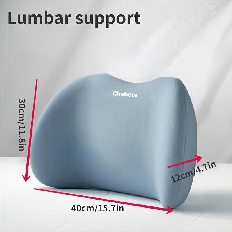 2pcs Ergonomic Car Seat Neck and Lumbar Support Pillow Set - 2-in-1 Sponge Rubber Cervical Support with Adjustable Backrest Pillow for Long Drives