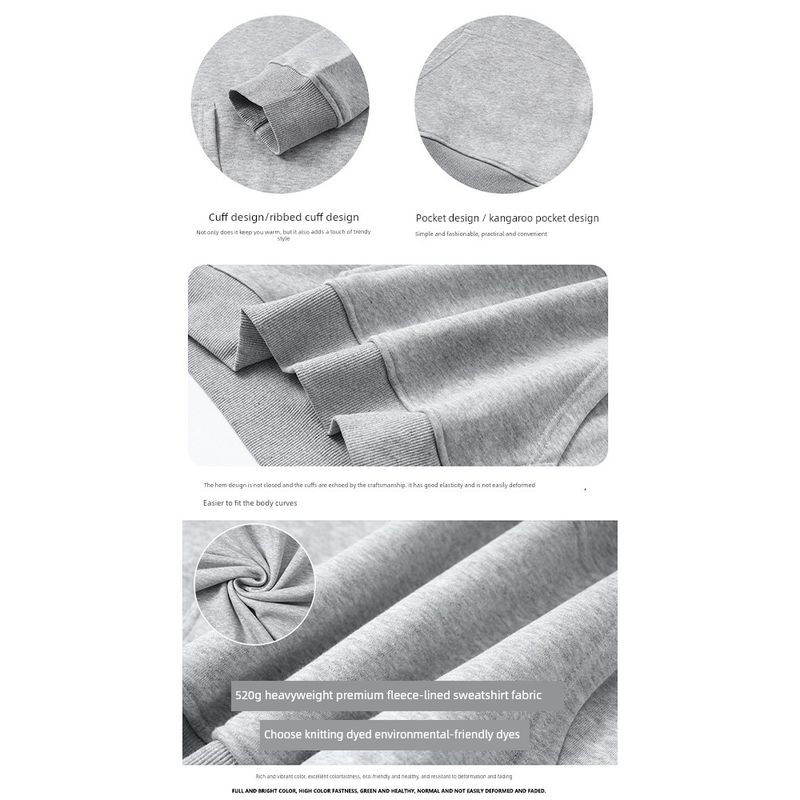 Wassup Trendy Brand Letter Sweatshirt for Men, Hooded, Loose, Casual, High Street Top, Jacket, Autumn and Winter, Fleece-Lined, Couple Style