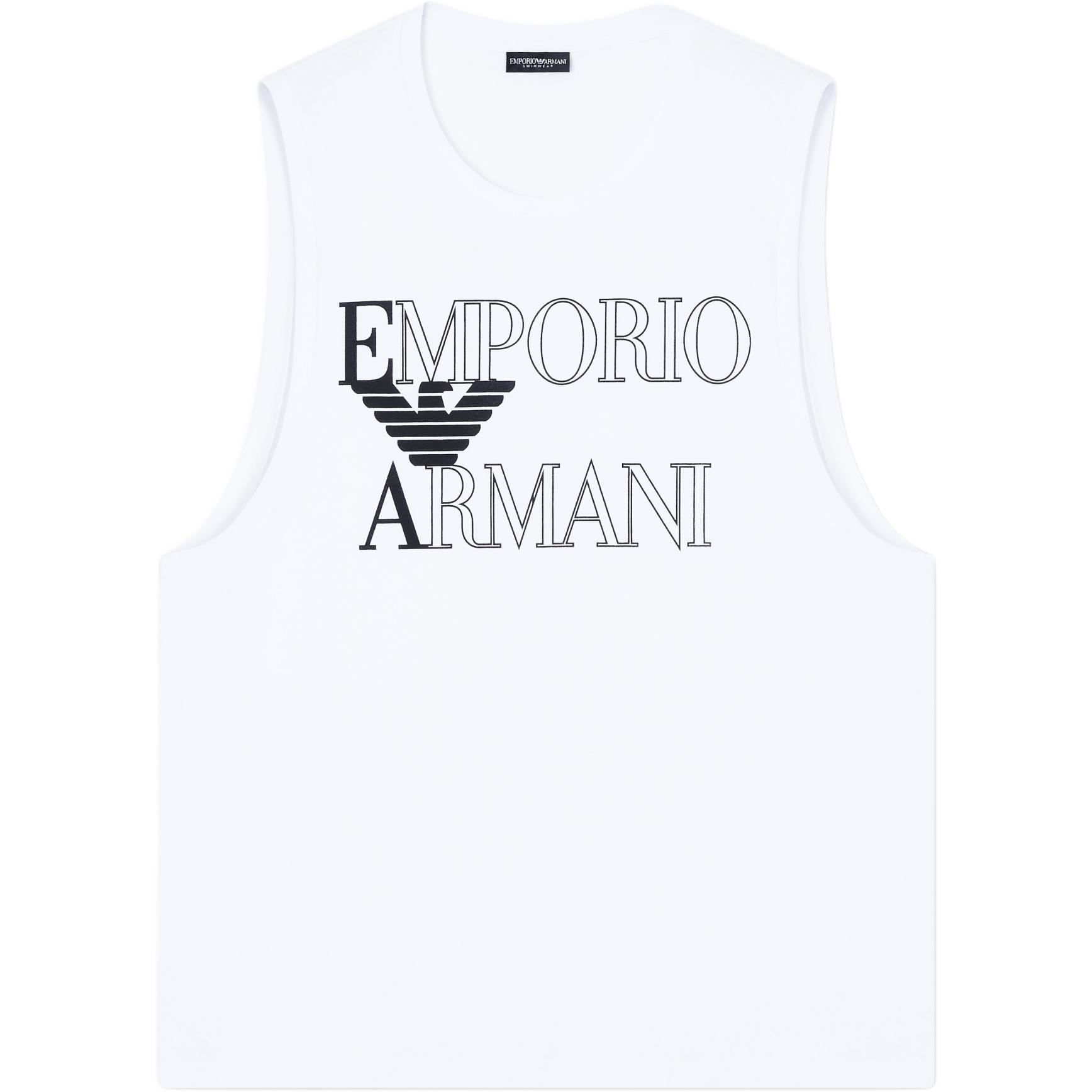 Emporio Armani Cotton Logo Print Round Neck Sleeveless Vest Men tops EM000572-AF20434-U0002 M